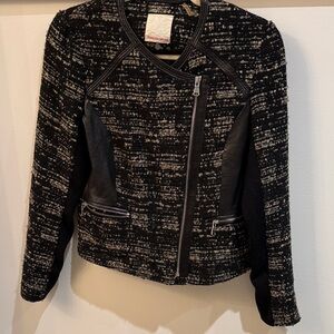 Rebecca Taylor Black and White Tweed Jacket